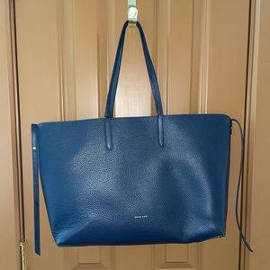 Draper james navy and plaid tote